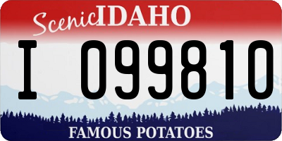 ID license plate I099810