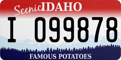 ID license plate I099878