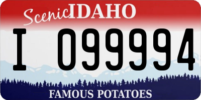 ID license plate I099994