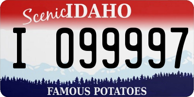 ID license plate I099997