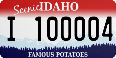 ID license plate I100004