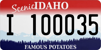ID license plate I100035