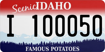 ID license plate I100050