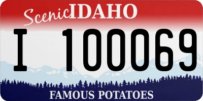 ID license plate I100069