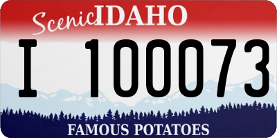 ID license plate I100073
