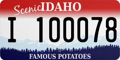 ID license plate I100078