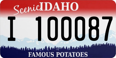 ID license plate I100087