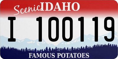 ID license plate I100119