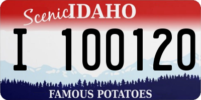 ID license plate I100120