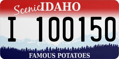 ID license plate I100150