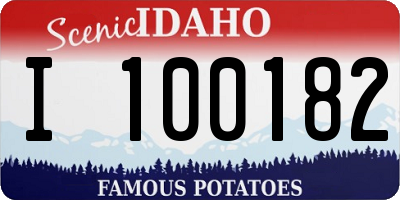 ID license plate I100182