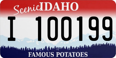 ID license plate I100199