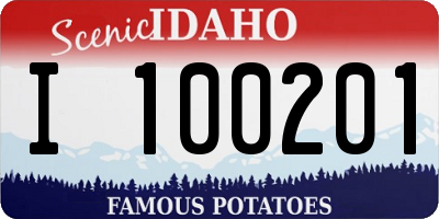 ID license plate I100201