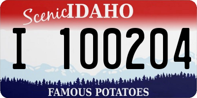 ID license plate I100204