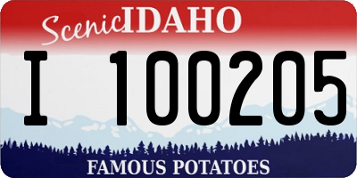 ID license plate I100205