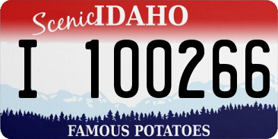 ID license plate I100266