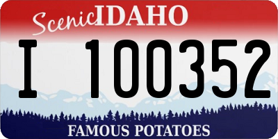 ID license plate I100352