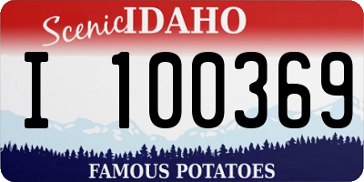 ID license plate I100369