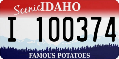 ID license plate I100374