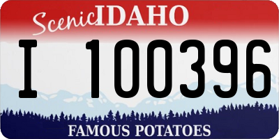 ID license plate I100396