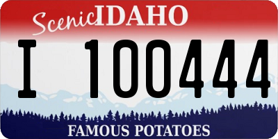 ID license plate I100444