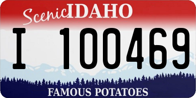 ID license plate I100469