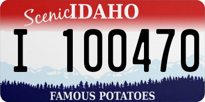ID license plate I100470