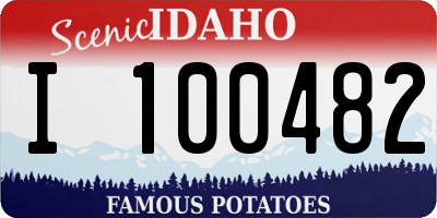 ID license plate I100482