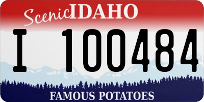 ID license plate I100484