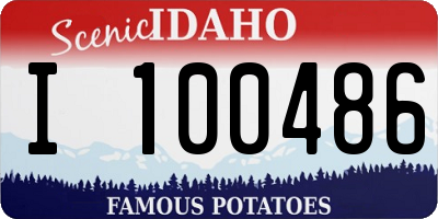 ID license plate I100486