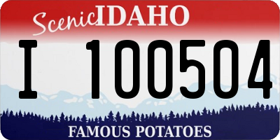 ID license plate I100504