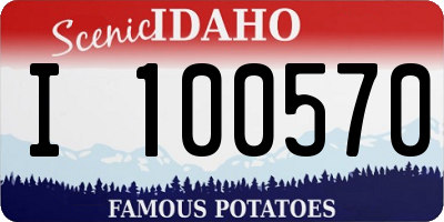 ID license plate I100570