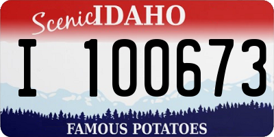 ID license plate I100673