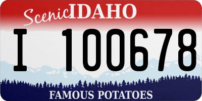 ID license plate I100678