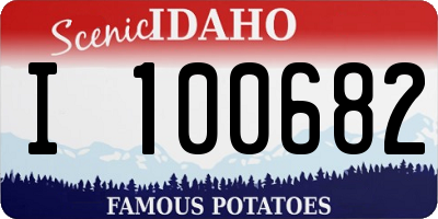 ID license plate I100682