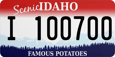 ID license plate I100700