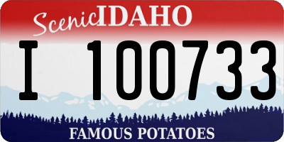 ID license plate I100733