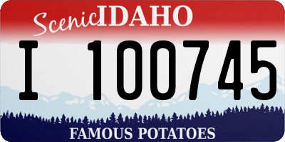 ID license plate I100745