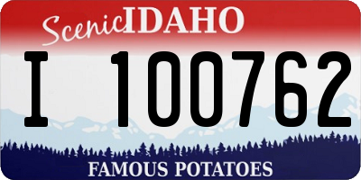 ID license plate I100762