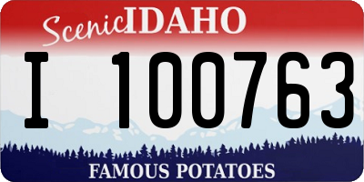 ID license plate I100763