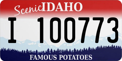 ID license plate I100773