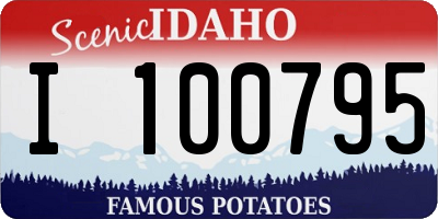 ID license plate I100795