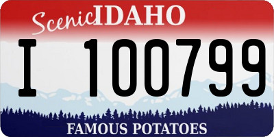 ID license plate I100799