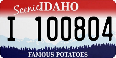 ID license plate I100804