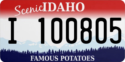 ID license plate I100805