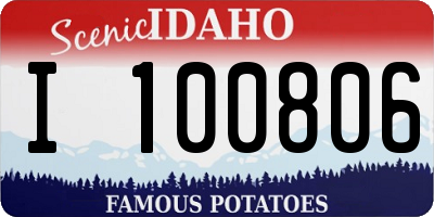 ID license plate I100806