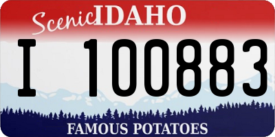ID license plate I100883