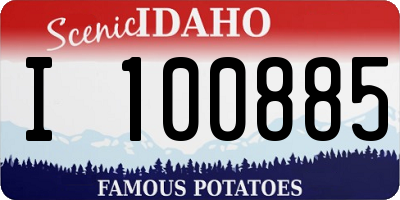 ID license plate I100885