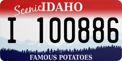 ID license plate I100886
