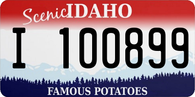 ID license plate I100899